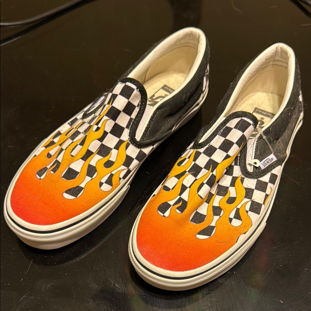 Vans Guy Fieri Checkerboard Flame Slip-On Sneakers